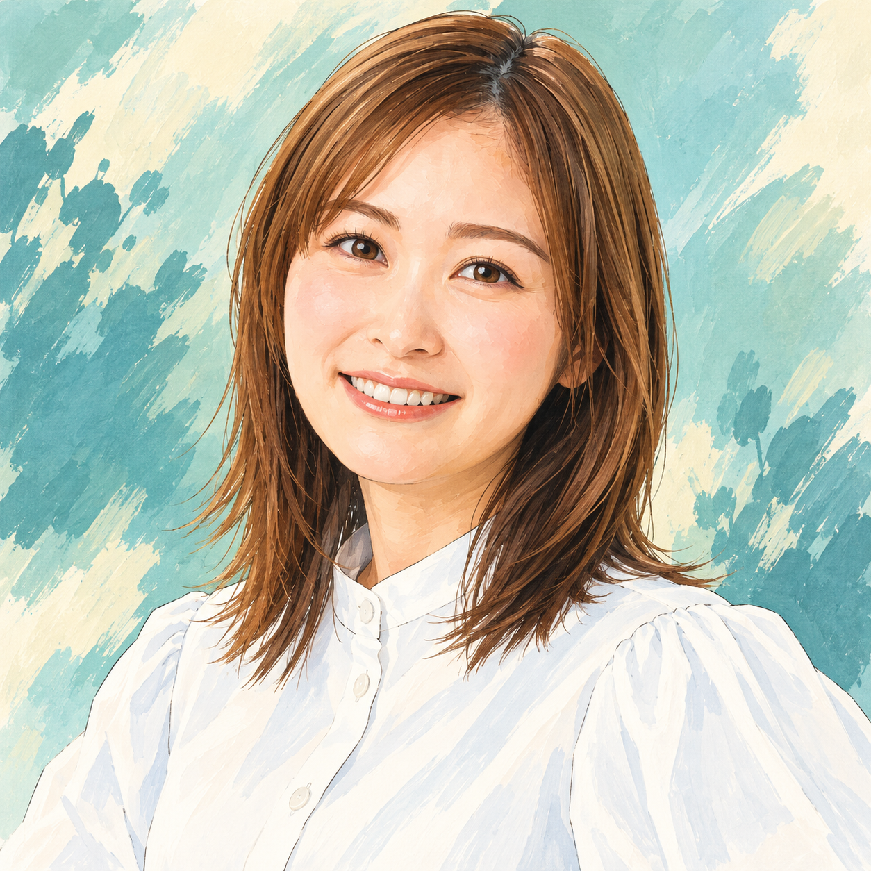 岩田絵里奈さんの当サイト制作の似顔絵
