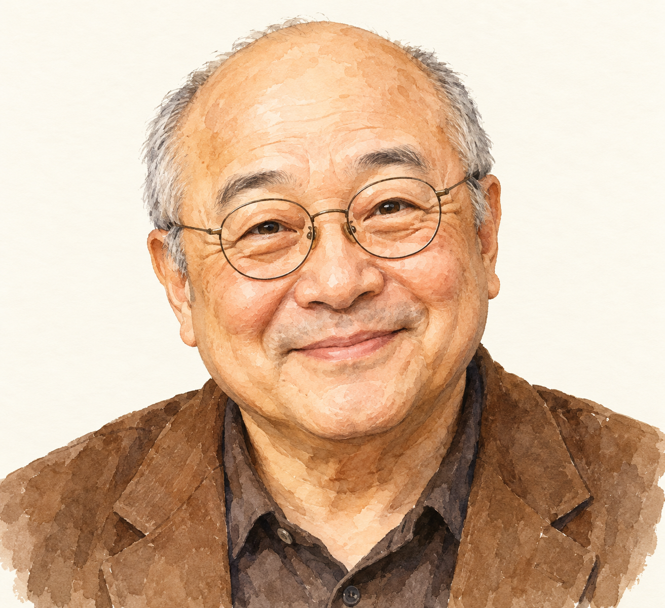 斉藤暁さんを描いた当サイト制作の似顔絵