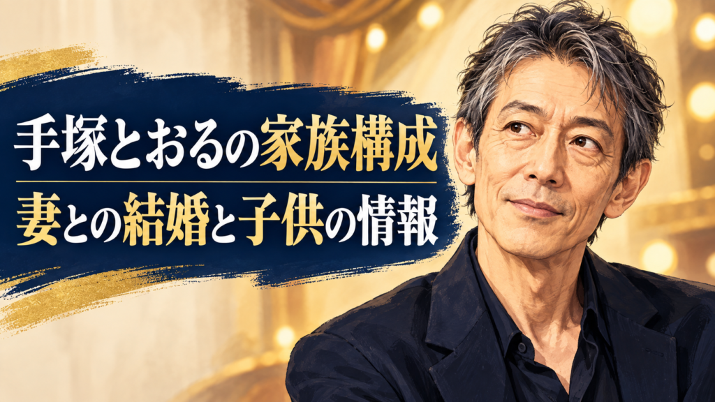 手塚とおるさんのオリジナルイラストと家族構成の記事タイトル