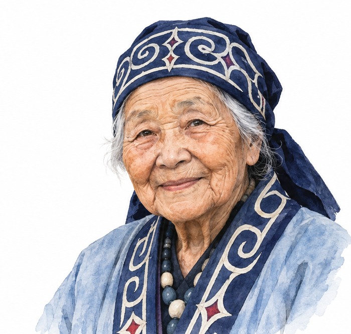宇梶静江さんを描いた当サイト制作の似顔絵